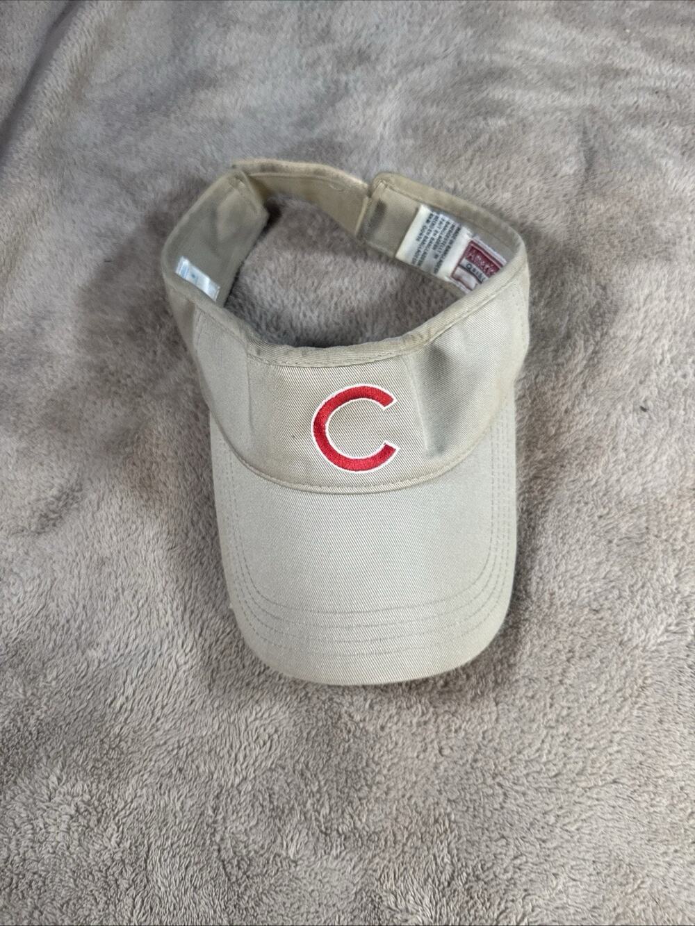 Chicago Cubs Visor Khaki Adjustable American Needle MLB Baseball Hat